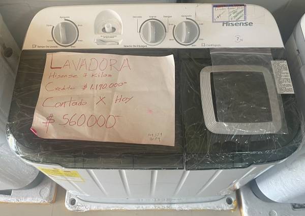 Lavadora Hisence 7 kilos -Semiautomatica