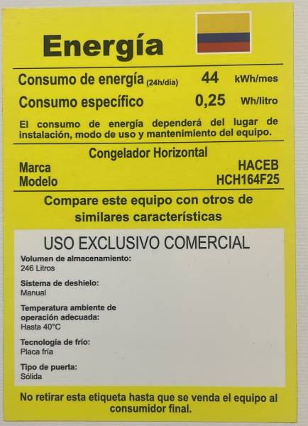 Congelador Haceb 251 L Blanco 1 Puerta — foto 3
