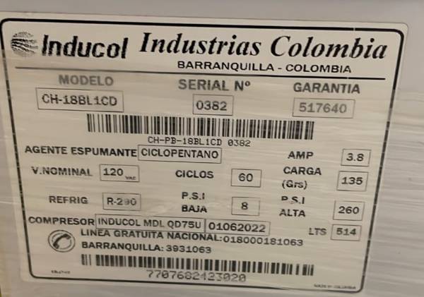 Congelador Inducol  570 Litros — foto 4