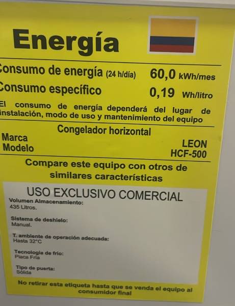 Congelador León 500 Litros 2 Puertas — foto 2