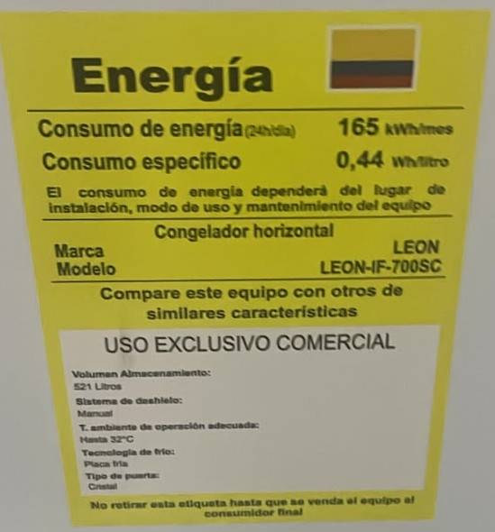 Congelador León Tapa de Vidrio 2 — foto 2