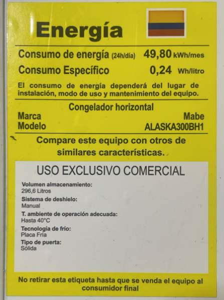 Congelador Mabe 300 Litros — foto 2