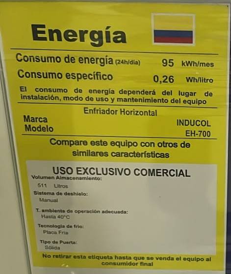 Enfriador Botellero Inducol 700 Horizontal — foto 4