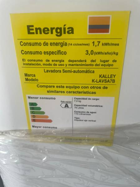 Lavadora  Kalley 7 Kilos-Semiautomatica — foto 2