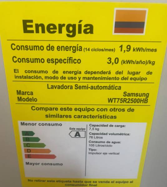 Lavadora Samsung 7.5 Kilos-Semiautomatica — foto 2