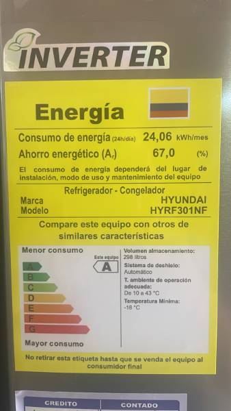 Nevera Hyundai No Frost 298 Litros Inverter — foto 3
