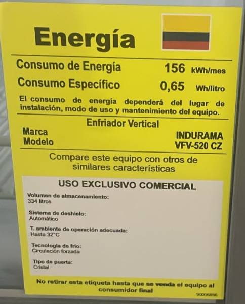 Vitrina Refrigeradora Indurama Vertical 440 Litros — foto 2